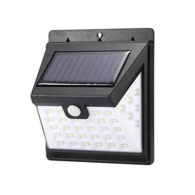 Lampa de perete Edman Q-L427 cu incarcare Solara, 40 leduri, Negru foto