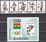 Ghana 1984 - Jocurile Olimpice - Los Angeles, Serie + Colita, MNH