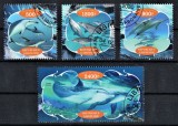 GABON 2020 - Fauna marina, Delfini/ serie completa, Stampilat