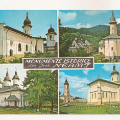 RF44 -Carte Postala- Monumente Istorice din Judetul Neamt, circulata 1974