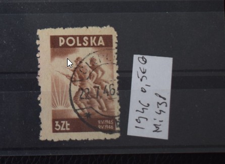 TS23 - Timbre serie Polonia - 1946 Mi 438