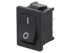 Intrerupator Balansoar ON-OFF 10A 250V Negru IP40 foto