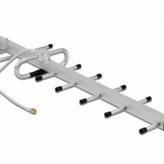 Antena exterior Yagi (Lora) LPWAN 806 - 896 MHz SMA plug 10dBi fixa directionala, Delock 12569