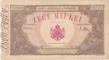 Bancnotă Rom&acirc;nia 10.000 lei 1945 BNR, Regele Mihai I, serie E.1973