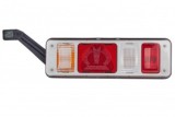 Lampa LED Krone HYBRID Stanga HELLA 24V, 6 Functii, Gabarit, Reflector Triunghiular, EasyConn, Compatibila DAF/KRONE/SCANIA