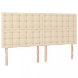 Cumpara ieftin Tablii de pat, 4 buc, crem, 100x5x78/88 cm, textil