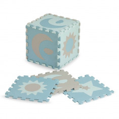 Covoras de joaca Puzzle 3D Nebe, 90 x 90 cm, Blue, Momi