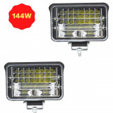 Cumpara ieftin Set 2 x Proiector led auto Off Road 144W, 2 faze, 10800 lumeni, 6500K