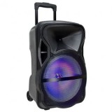 Boxa Portabila V-TAC 50W RMS, 15 inch/38cm, LED, USB/SD/BT/FM, Microfon Inclus, Roti