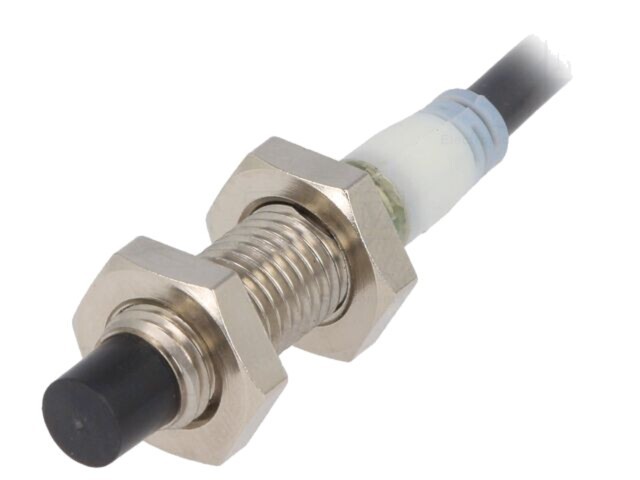 Senzor inductiv OMRON M8 PNP NO 0-4mm 12-24V IP67 cablu 5m