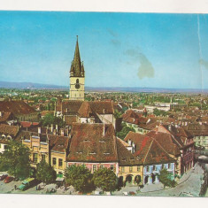 F1 - Carte Postala - Sibiu, Vedere generala, circulata 1976
