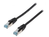 Patch Cord S/FTP 6a Negru 2m Cu 27AWG IP20