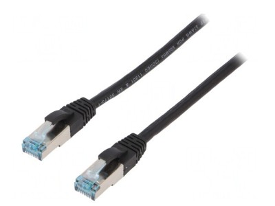 Patch Cord S/FTP 6a Negru 2m Cu 27AWG IP20 foto