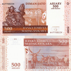 MADAGASCAR 500 ariary (2.500 francs) 2004 UNC!!!