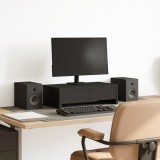 VidaXL Suport monitor cu sertare, negru, 50x27x15 cm, lemn prelucrat