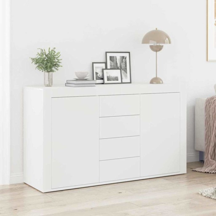 Bufet Alb Alb Lemn 120 x 36 x 69 cm Depozitare Bufet Alb