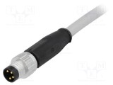 Conector M8 tată 4 pini cu cablu 1,5m PVC HARTING