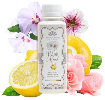 Parfum de rufe albe si color, 200 ml, 40 spalari, Cashmere Aroma, White Musk foto