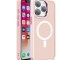 Husa protectie iPhone 15 Pro Max, compatibila MagSafe, roz mat