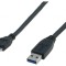 Cablu USB 3.0 A la Micro B 1m Negru