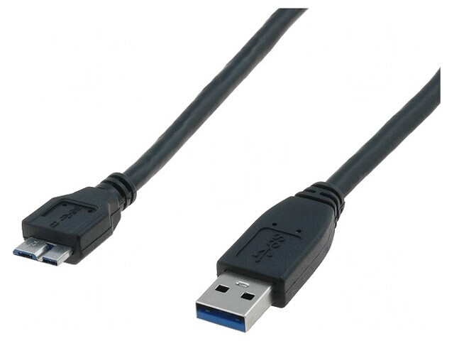 Cablu USB 3.0 A la Micro B 1m Negru