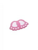 Covoras de baie roz din PVC, model picioare, anti-derapant, ultra-absorbant, 60 x 40 cm, Home