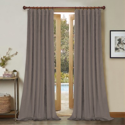 Draperie din catifea cu rejansa din bumbac tip fagure, Madison, 200x240 cm, densitate 700 g/ml, Harbor gray, 1 buc foto