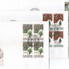 Liechtenstein 1986 - Copaci, serie de 4 pe FDC