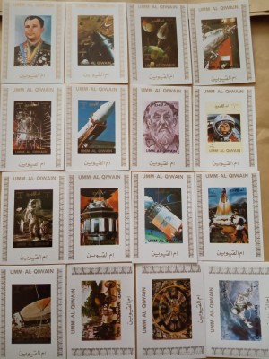 UMM AL QIWAIN, SPACE - 16 MINICOLIȚE MNH foto