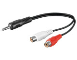 Cablu audio OEM AVC-190/0,2-BU 3.5mm Jack stereo tata la 2 x RCA mama 0.2 m