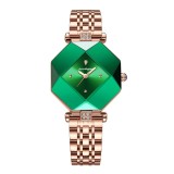 Cumpara ieftin Ceas dama Poedagar CS1499, otel inoxidabil, rose gold, cadran verde