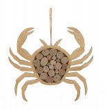Cumpara ieftin Decoratiune suspendabila Crab, Mauro Ferretti, 35x2x31 cm, lemn de tanoak/placaj, natural