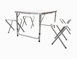 Cumpara ieftin HEINNER SET 4 SCAUNE+MASA PLIABILA SERVIETA 120x60x70CM