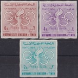 YEMEN, SPORT TOKYO - SERIE COMPLETĂ MNH, Nestampilat