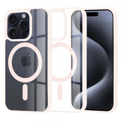 Husa MagSafe pentru Apple iPhone 15 Pro, Techsuit, Pro, Roz foto