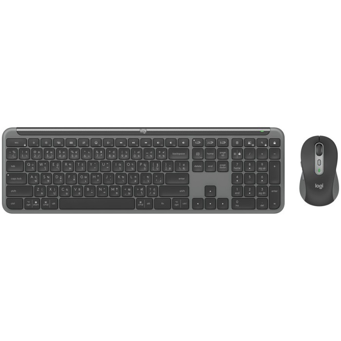 LOGITECH Signature Slim Combo MK950 - GRAPHITE - US INTL - 2.4GHZ/BT- INTNL-973 &quot;920-012490&quot; (timbru verde 0.8 lei)