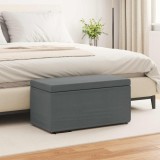 vidaXL Taburet Gri &icirc;nchis 81 x 41 x 40 cm Stofă și lemn prelucrat 876774