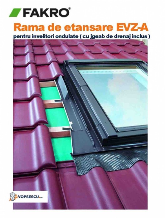 Rama de etansare, pentru invelitori ondulate ( cu jgeab de drenaj inclus ), Fakro EZV-A