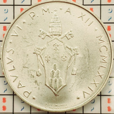 Vatican 500 lire 1974 argint - km 123 - A011