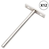 vidaXL Suporturi pentru rafturi plutitoare 12buc Oțel carbon invizibil 4012402