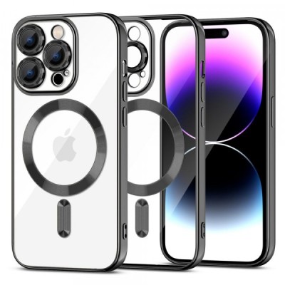 Husa MagSafe pentru Apple iPhone 15 Pro, Tech-Protect, Magshine, Neagra foto