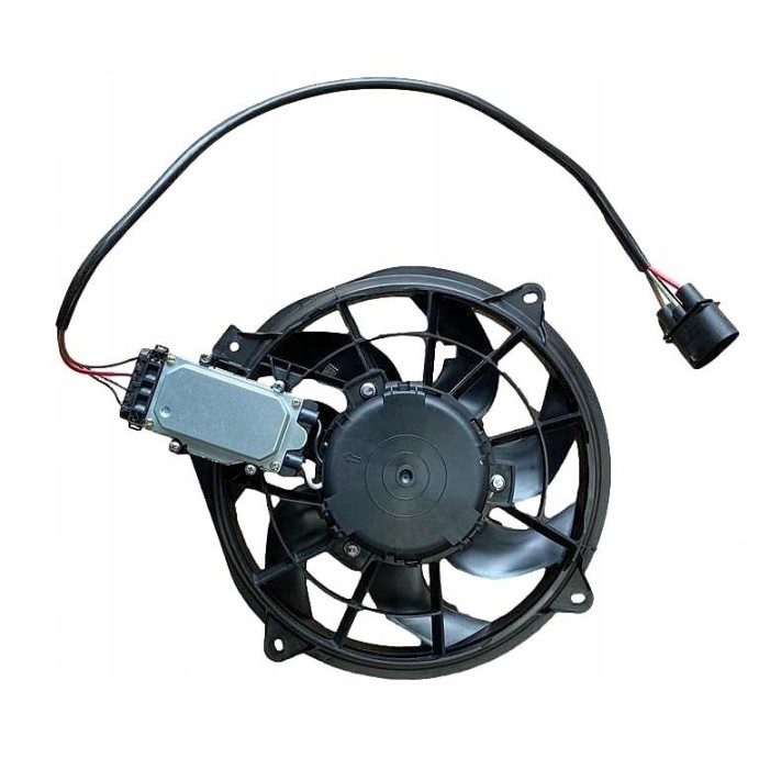 Ventilator radiator Audi R8 06-, motor: 4.2 V8, 5.2 V10, cu modul electronic, 305 mm; 4 pini, 4Z7959455D; 4Z7959455M