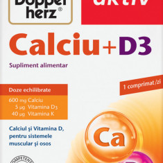 Supliment alimentar Doppelherz Calciu + D3 Pentru Oase Si Muschi, 30 Tablete