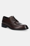 BOSS pantofi de piele Tayil culoarea maro, 50543423