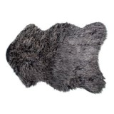 Covoraș Decorativ Shaggy Animal Negru Gri 60x90cm, CMCLASS