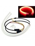 Lumini Lampi spate Rosii cu semnalizare secventiala tip Neon Flexibil 60 cm DRL-60AG-FLOW-RED, Xenon Bright