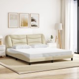 Cumpara ieftin Cadru de pat fără saltea, crem, 180x200 cm, textil