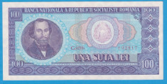 (11) BANCNOTA ROMANIA - 100 LEI 1966, PORTRET NICOLAE BALCESCU,STARE FOARTE BUNA foto