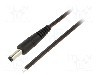 Cablu alimentare DC, cabluri, DC 4,8/1,7 mufa, negru, 0,5m, WEST POL - P48-TT-T035-050BK