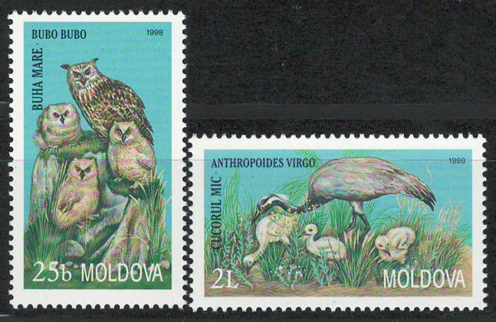 Moldova 1998 Mi 295/96 MNH - Pasari 27-3